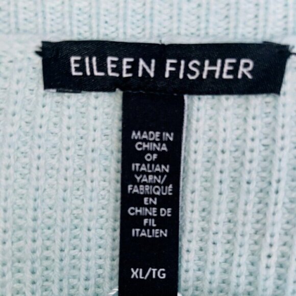 Eileen‎ Fisher Coldwater Mint Green Merino Wool Knit Pullover XL NWT - Picture 4 of 7